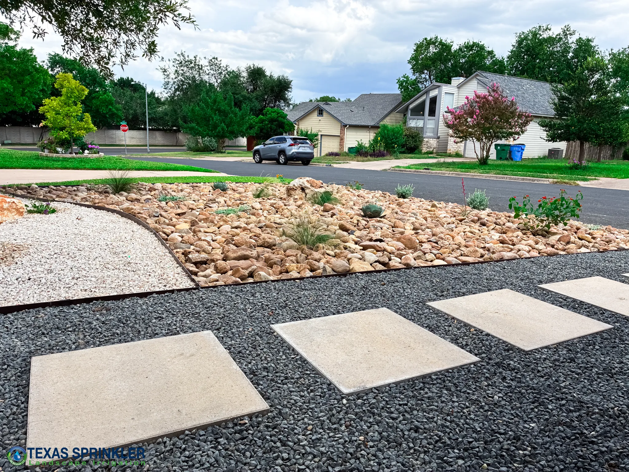 Outdoor steel edging installation